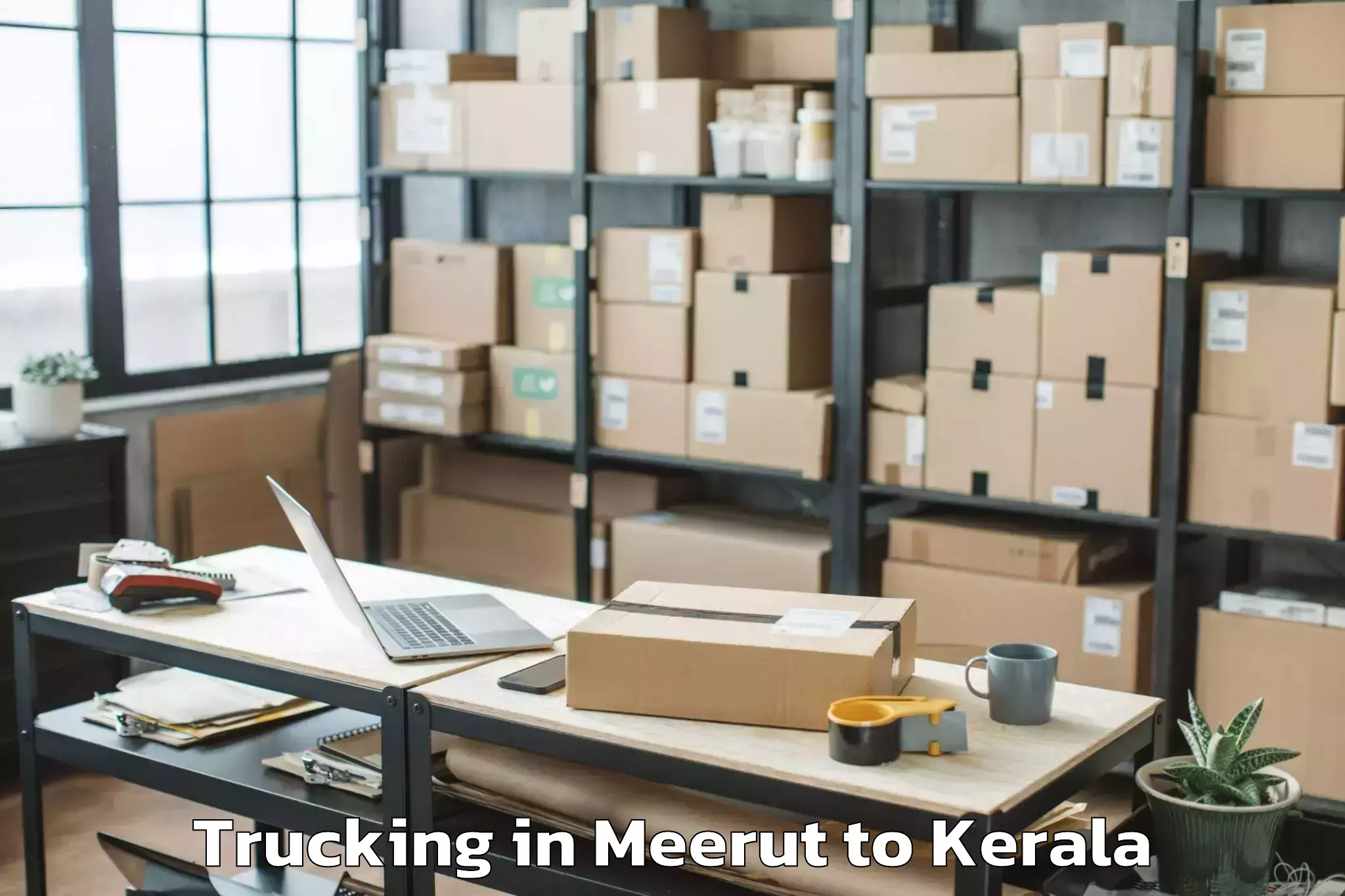 Easy Meerut to Alangad Trucking Booking